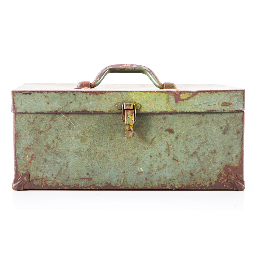 Rusted Green Metal Tool Box