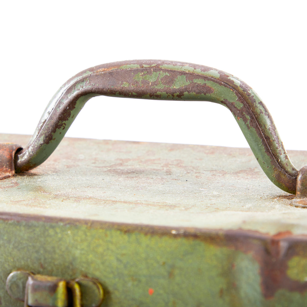 Rusted Green Metal Tool Box