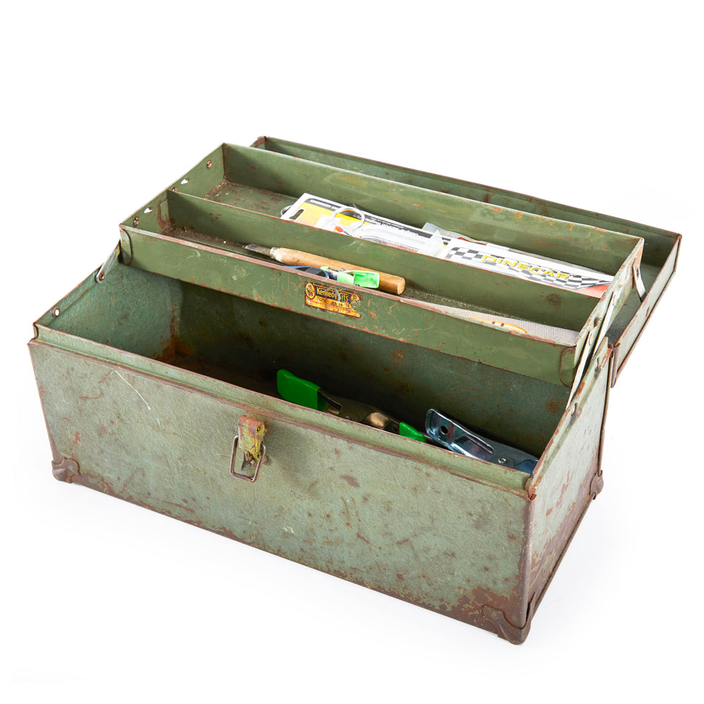 Rusted Green Metal Tool Box
