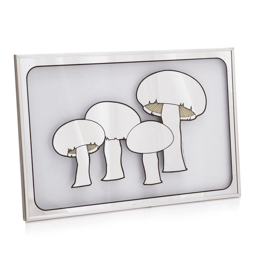 Mushroom Framed Mirror Art