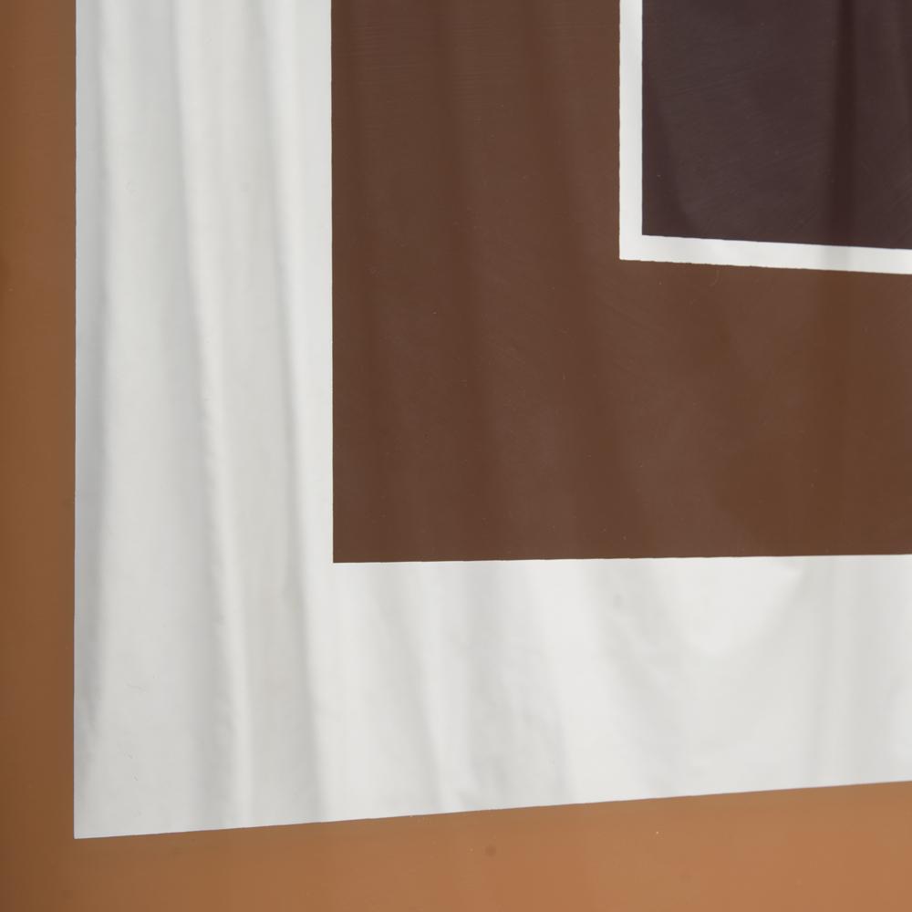 Brown & Tan Abstract Square Mirror