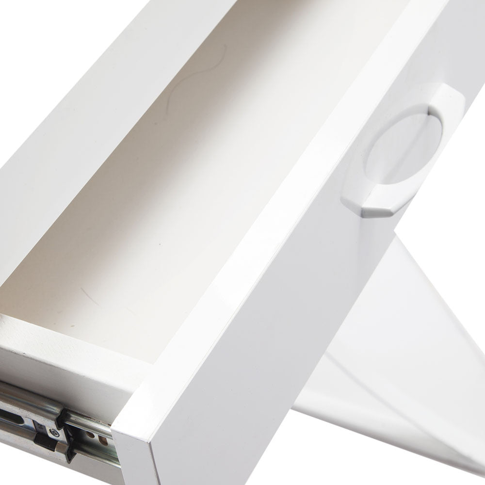 White Modern Double Sided Vanity Salon Mirror