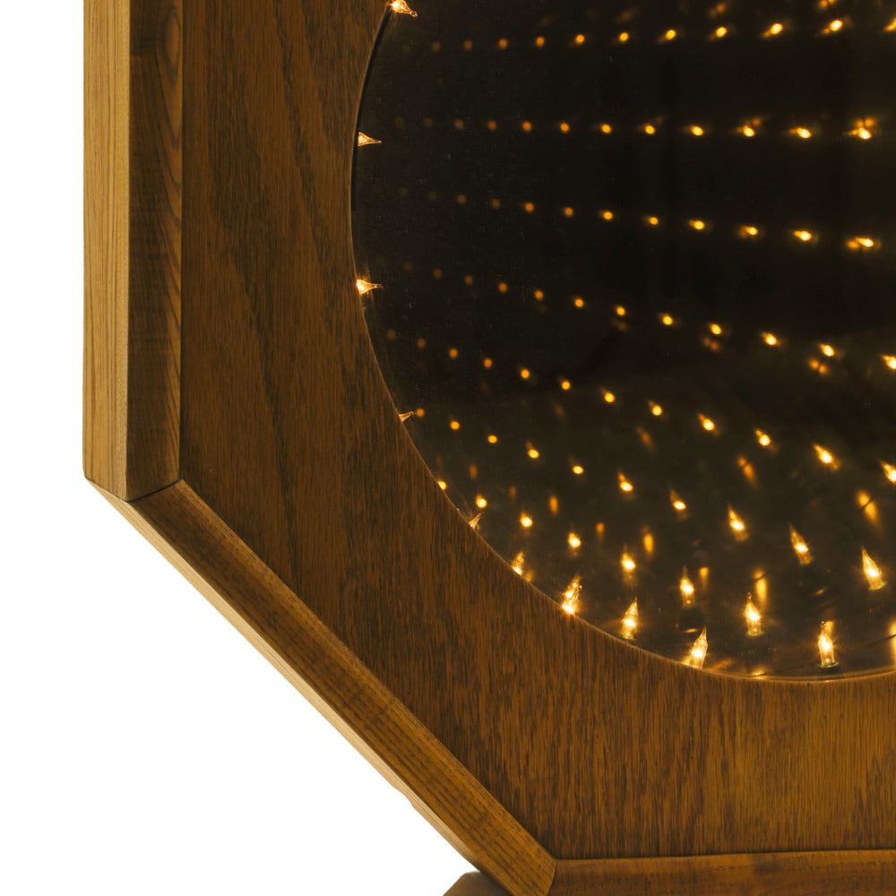 Wood Infinity Octagon Mirror