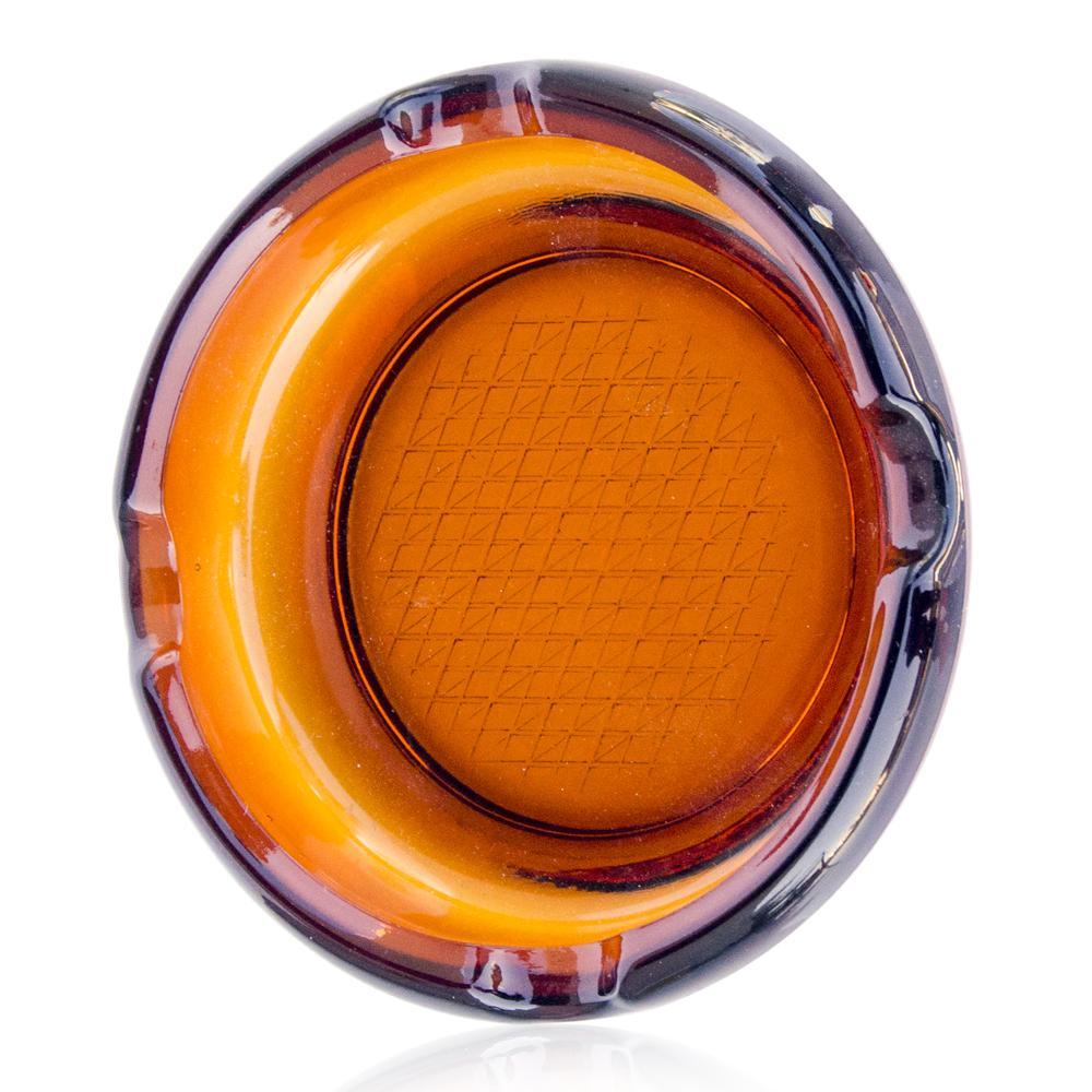 Burnt Orange Glass Ashtray