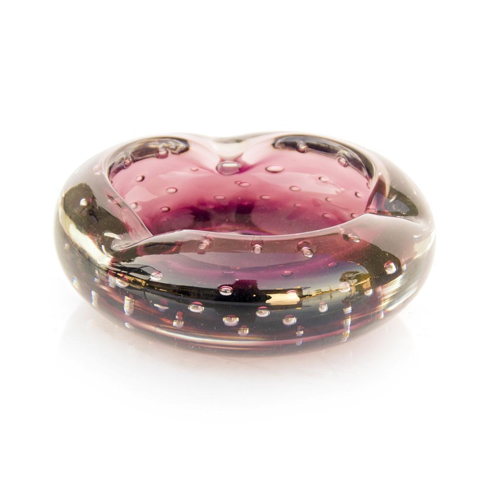Purple Bubble Glass Ashtray