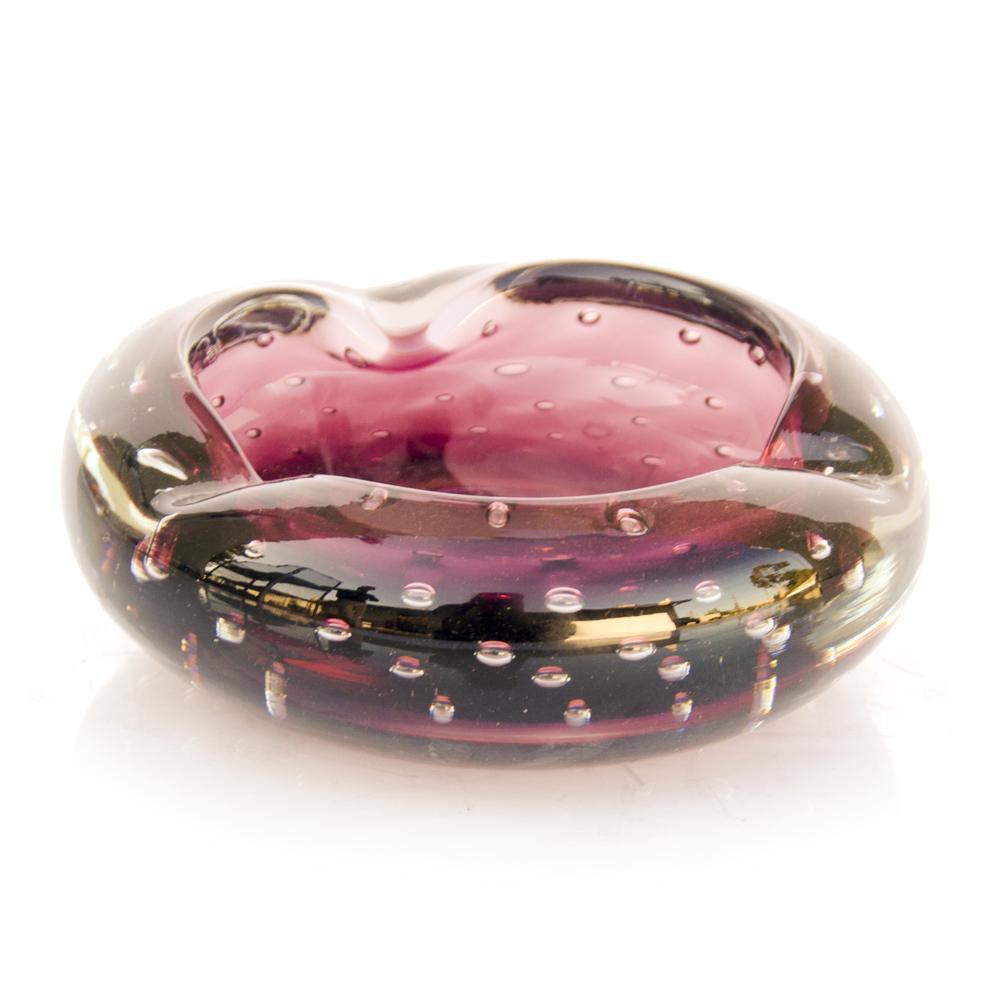 Purple Bubble Glass Ashtray