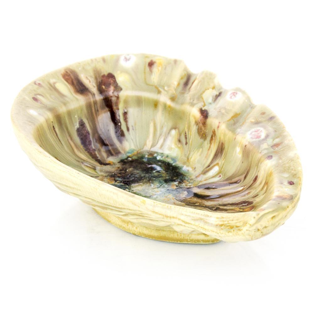 Yellow Shell Shaped Ceramic Ashtray