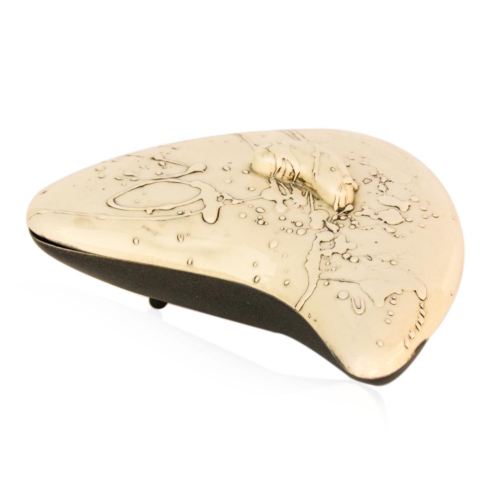 Black & Tan Abstract Lidded Dish
