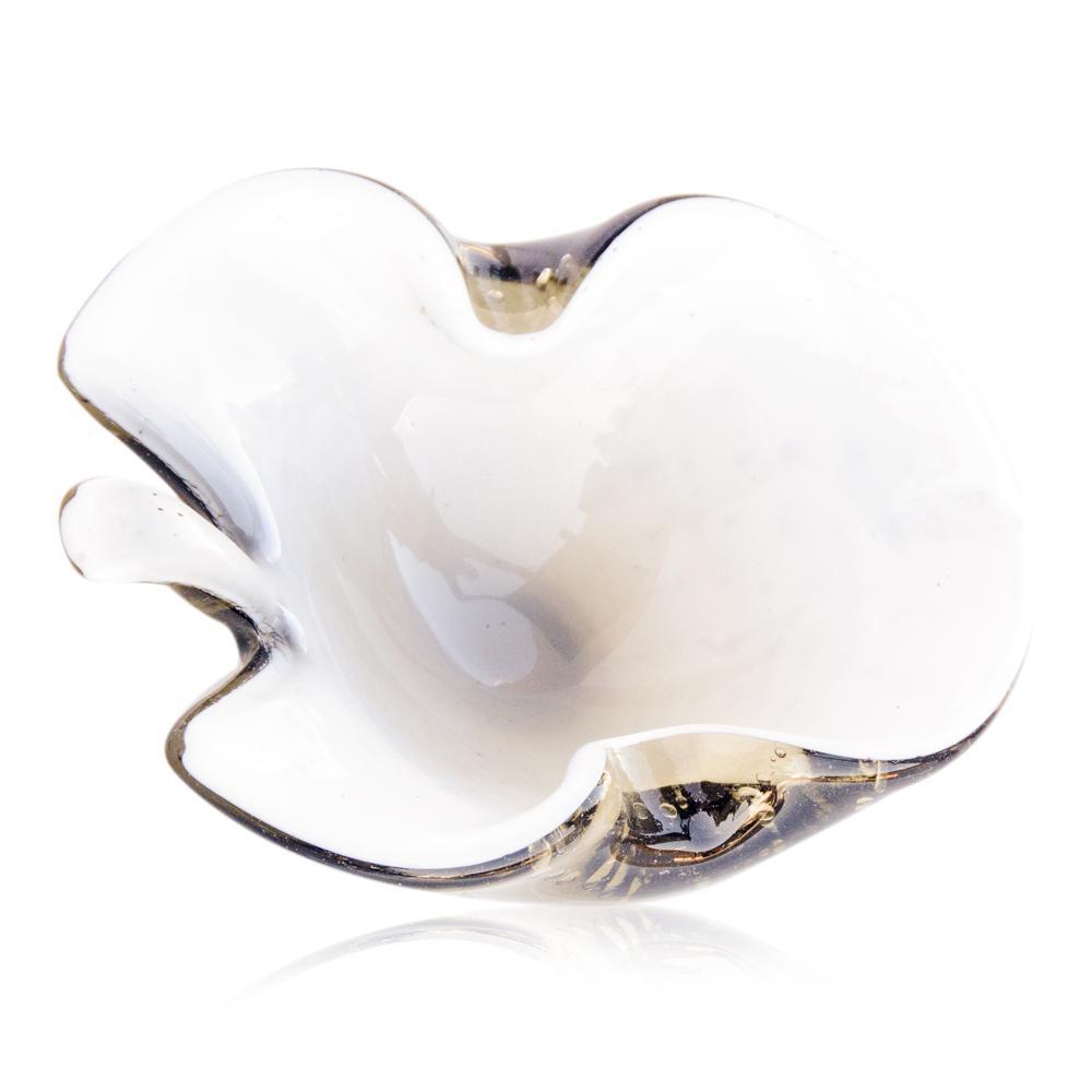 Leaf Shaped Blown Glass Dish