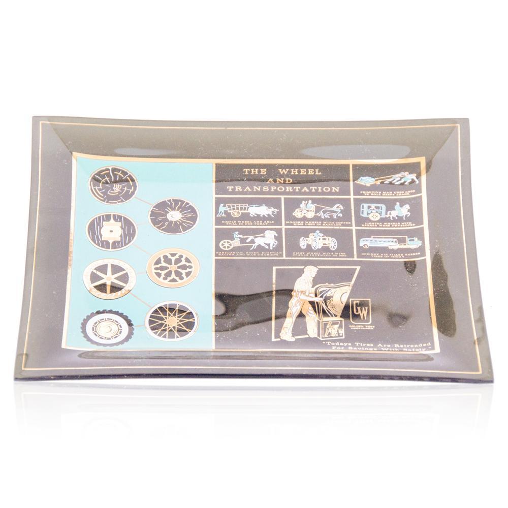 Grey "The Wheel and Transportation" Decorative Plate
