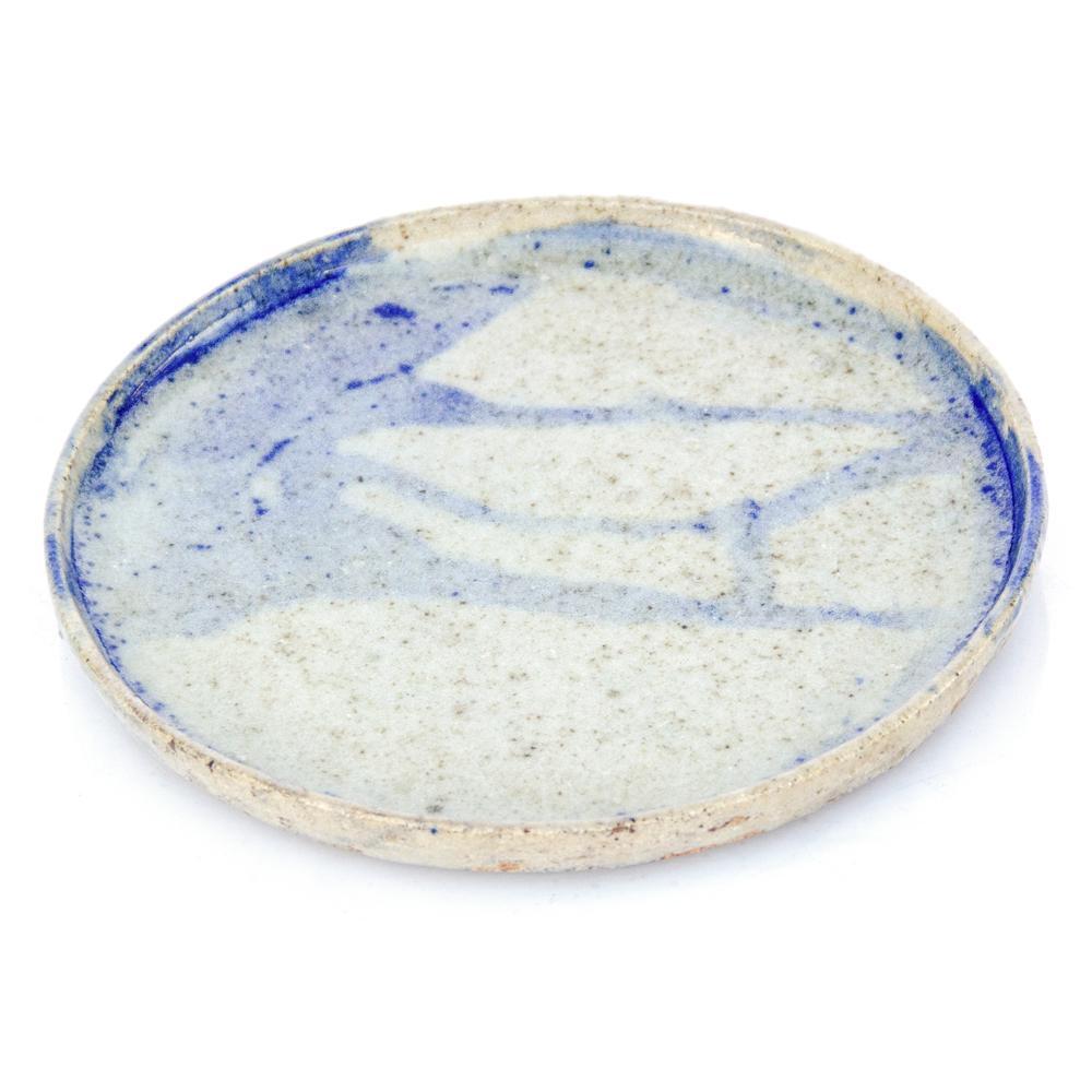 Blue Drip Ceramic Plate