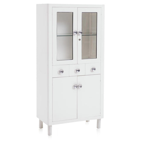 White Metal Medical Cabinet
