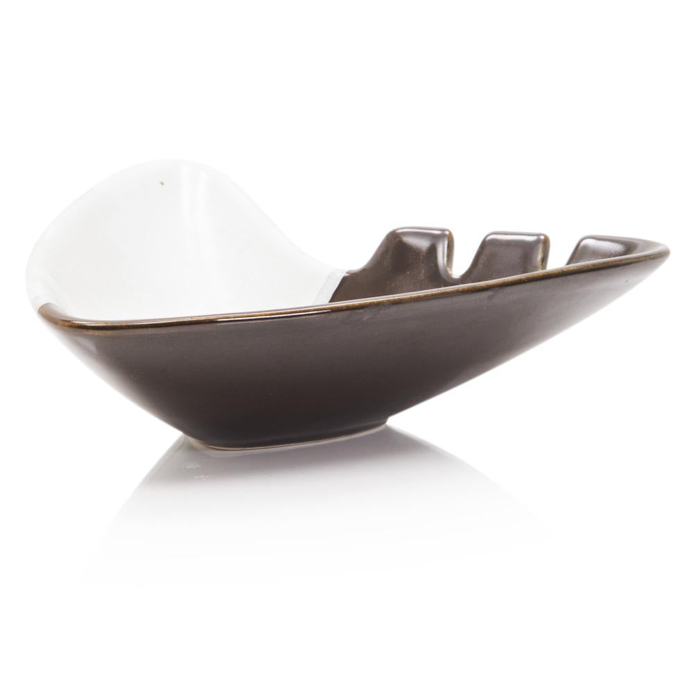 White & Brown Modern Ashtray