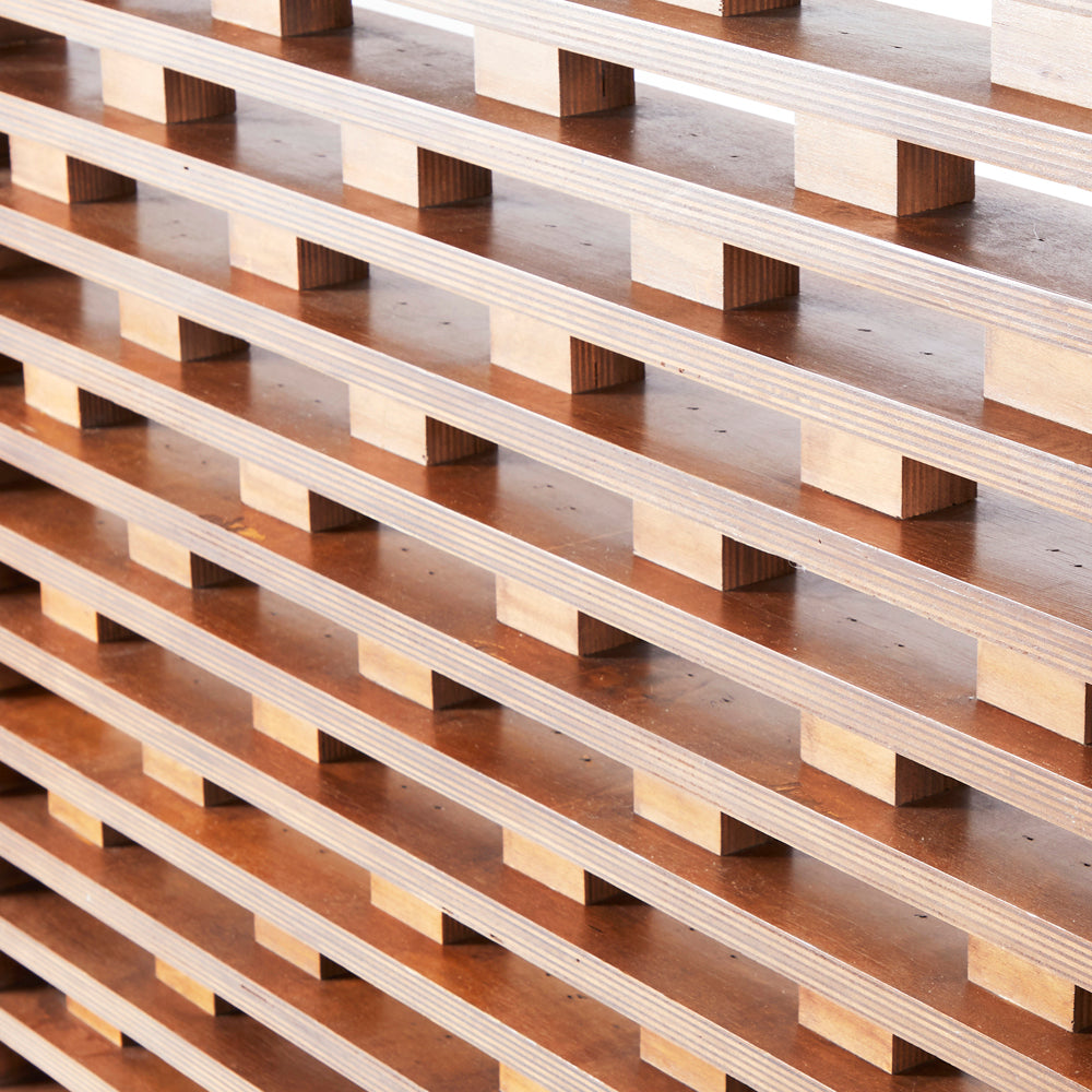 Cutout Screen Divider - Large Light Wood