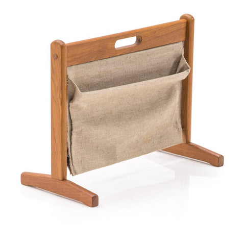 Wood & Canvas Magazine Rack