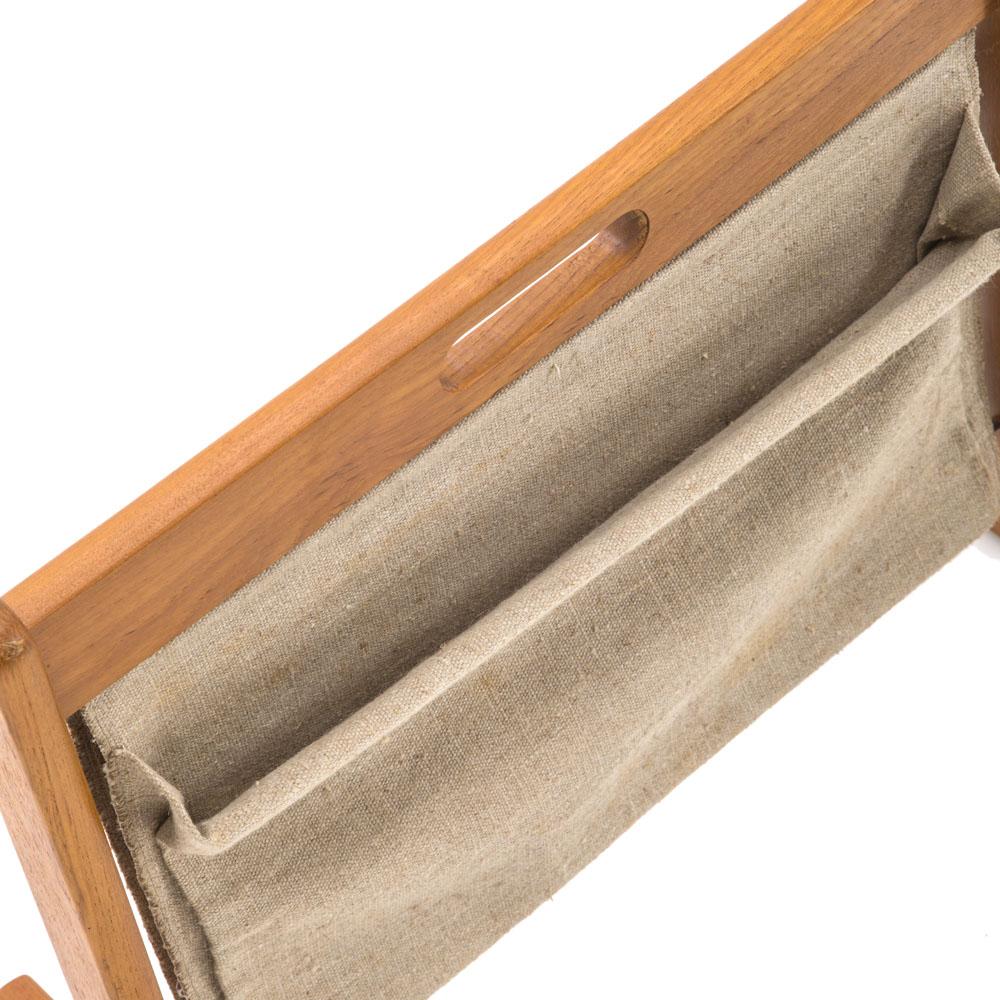 Wood & Canvas Magazine Rack