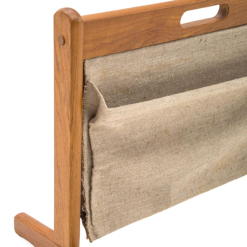 Wood & Canvas Magazine Rack