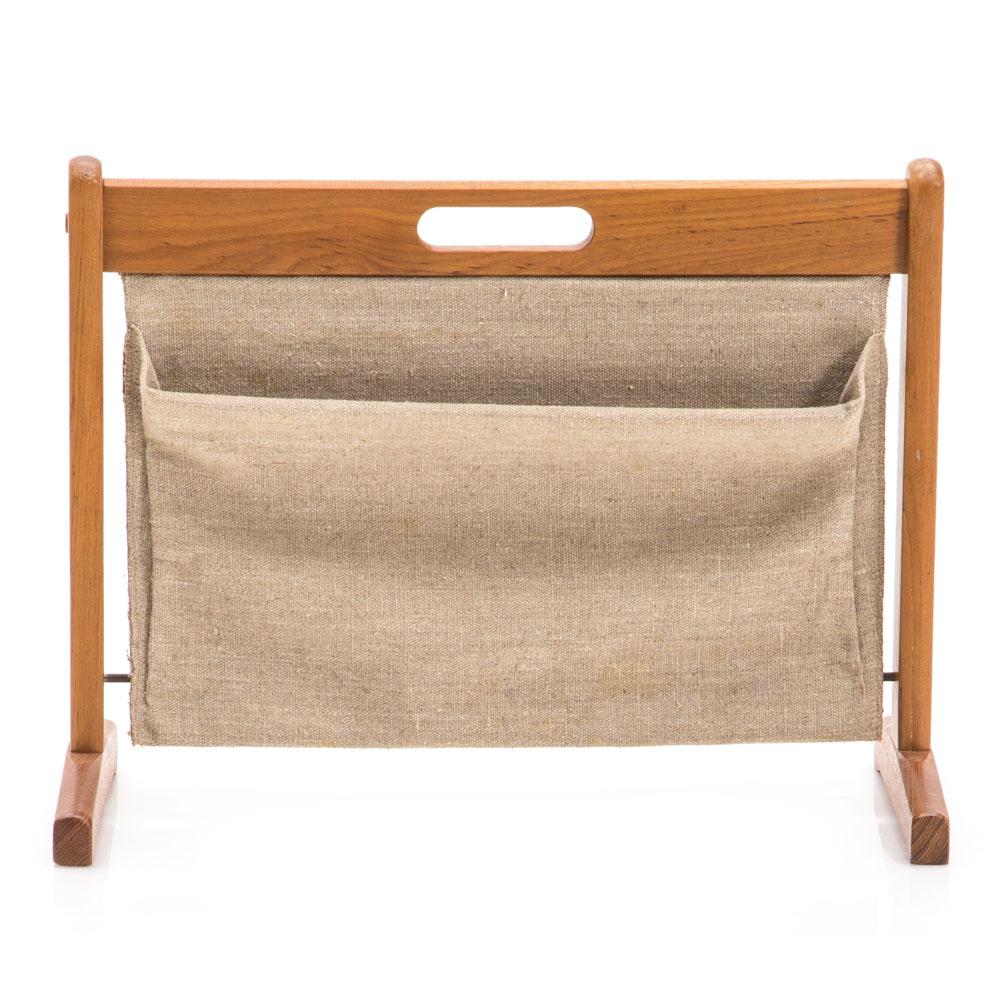 Wood & Canvas Magazine Rack