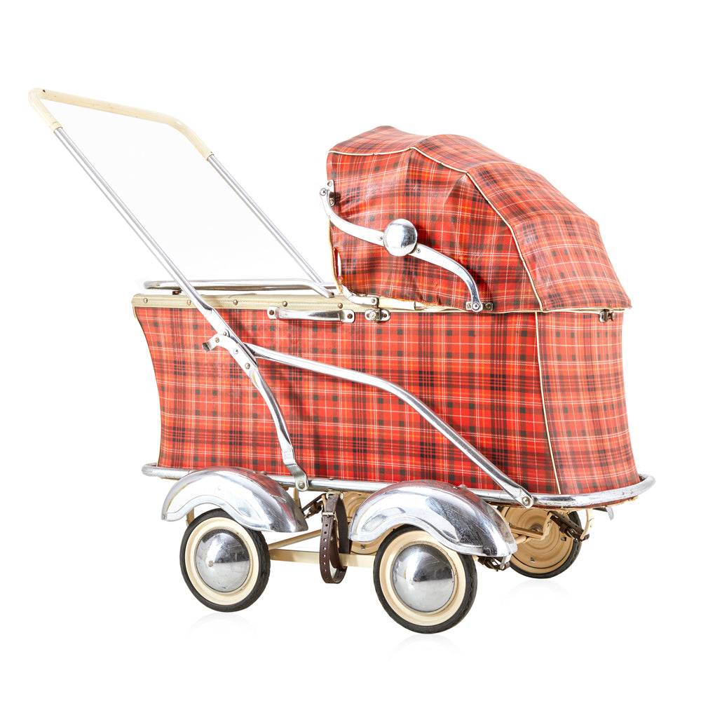 Red Plaid Baby Carriage