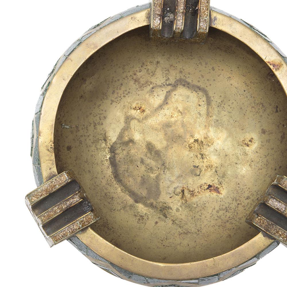 Gold and Green Ashtray
