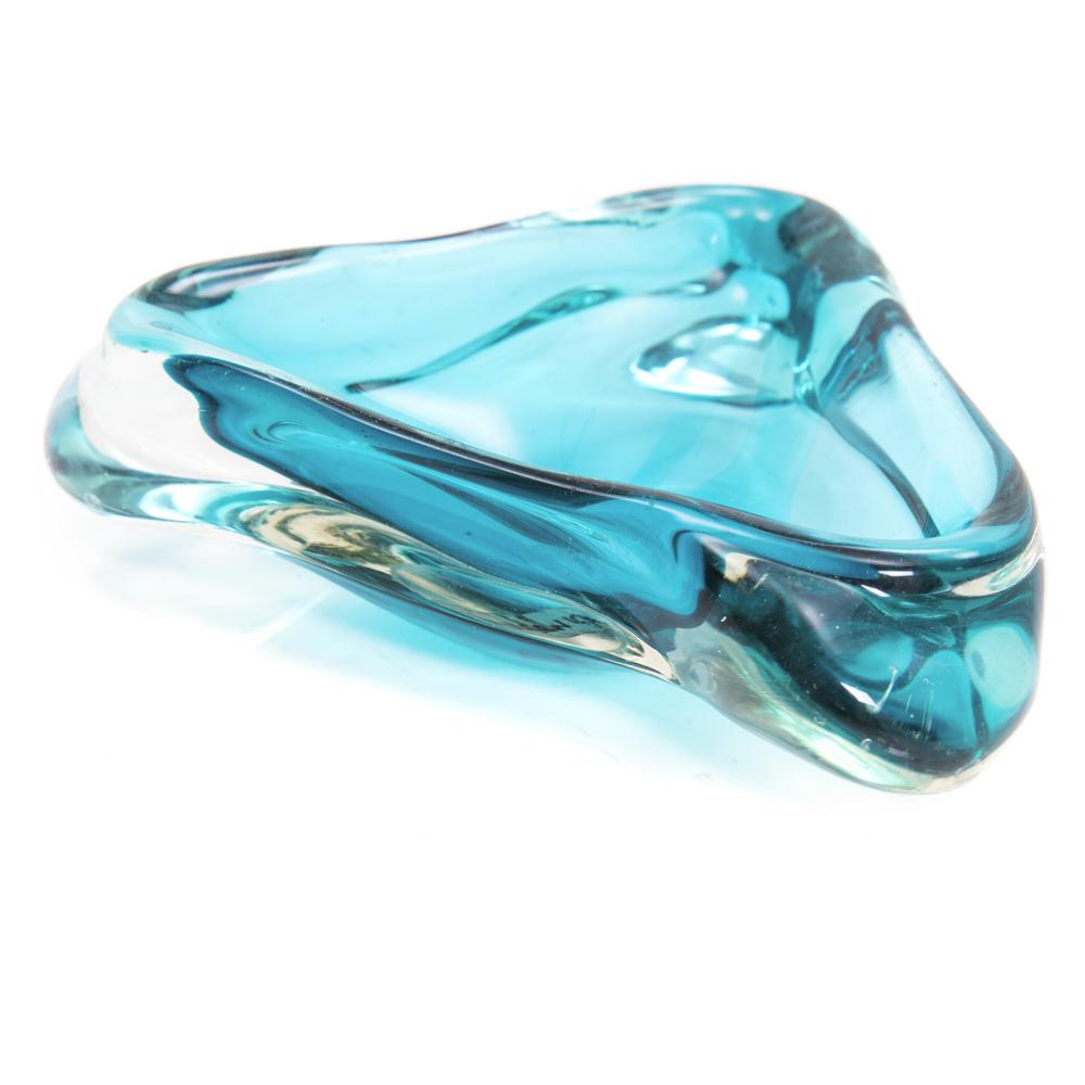 Blue Light Glass Ashtray