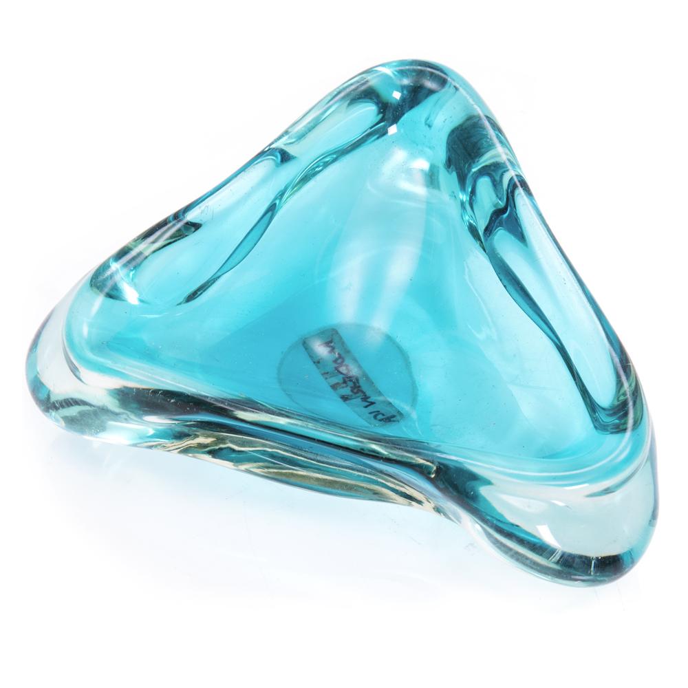 Blue Light Glass Ashtray