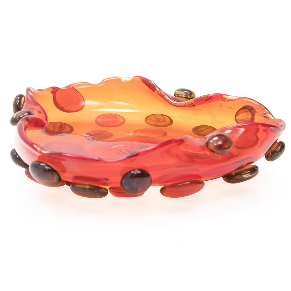 Orange Glass Ashtray