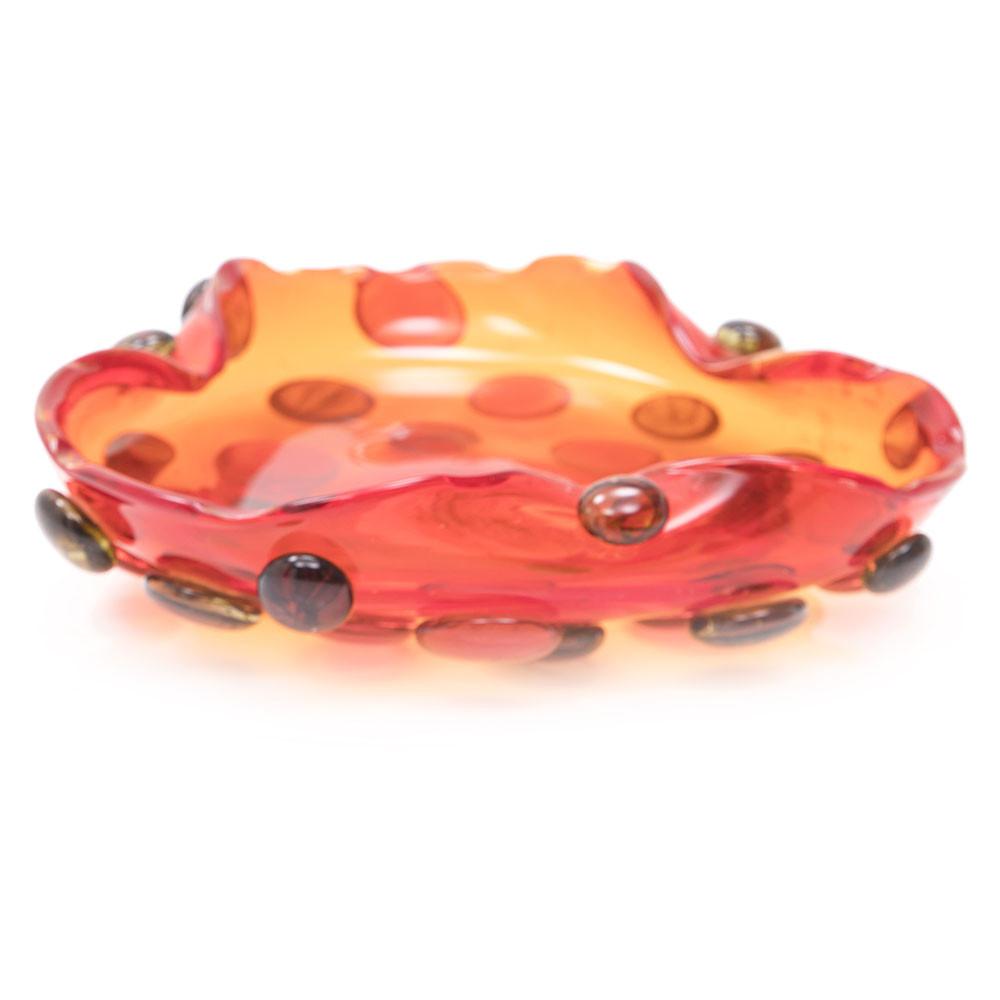 Orange Glass Ashtray