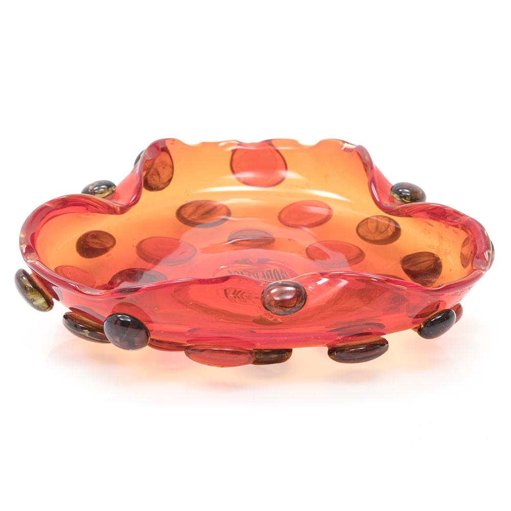 Orange Glass Ashtray