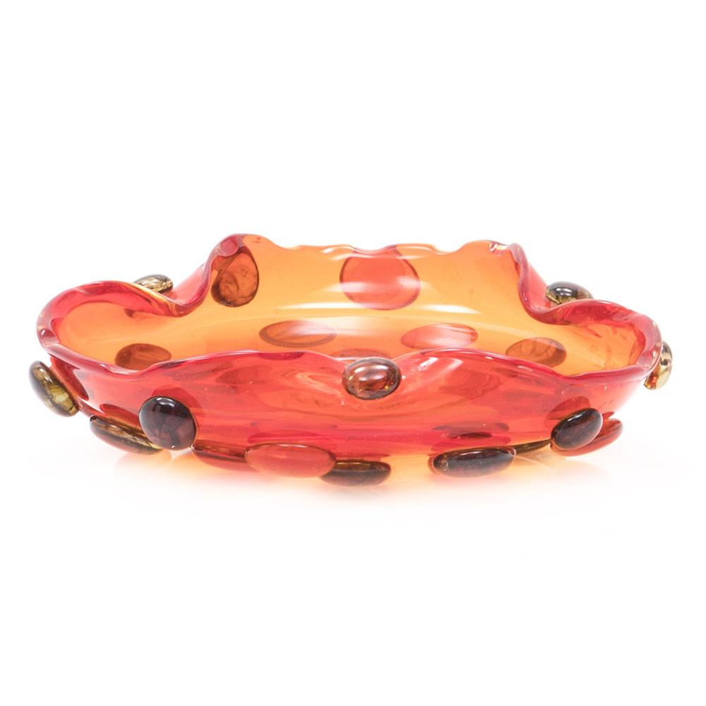Orange Glass Ashtray