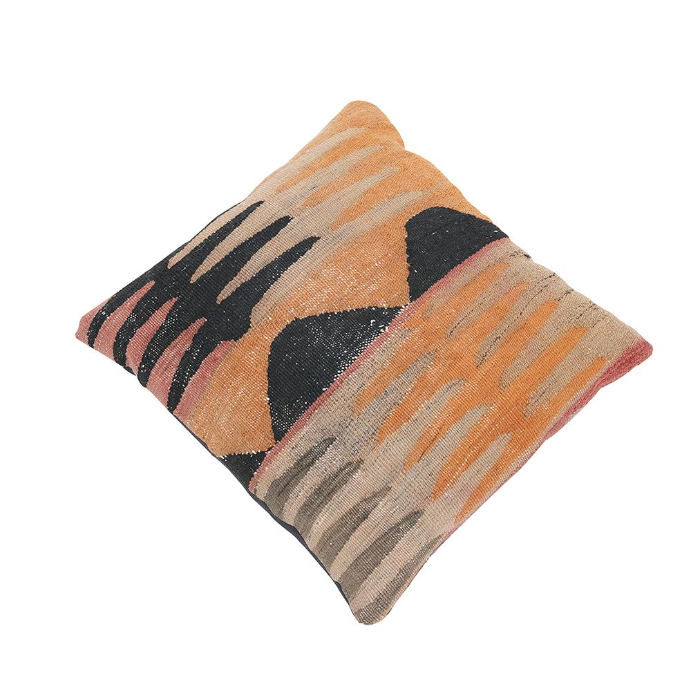 Orange & Black Kilim Pillow
