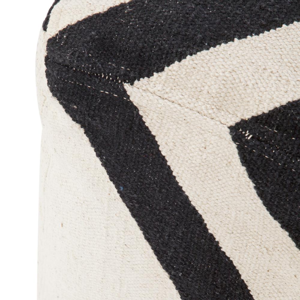 Black and White Triangle Tribal Pouf