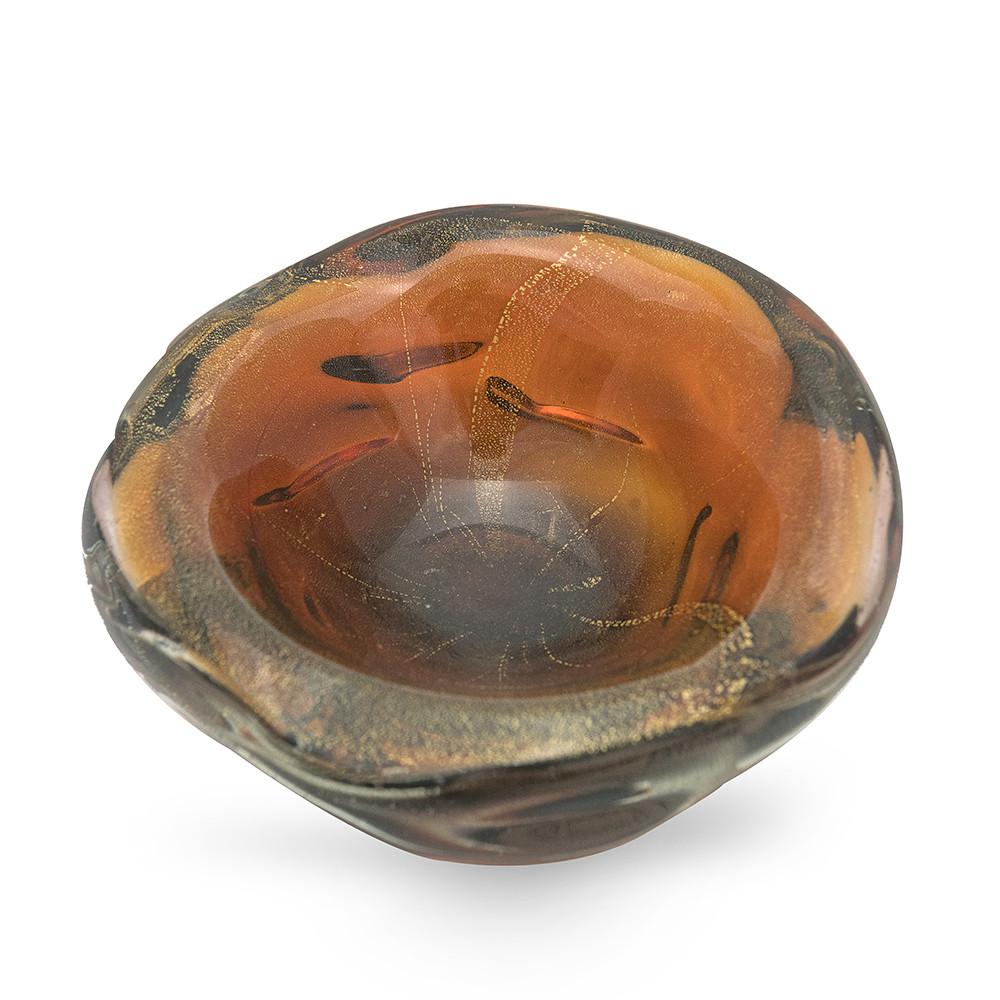 Brown Glass Ashtray