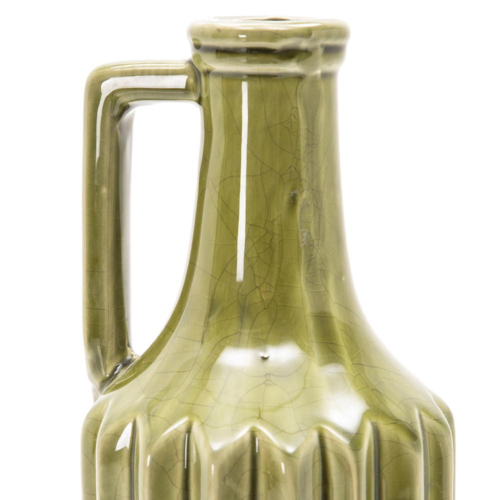 Green Ceramic Ribbed Jug (A+D)