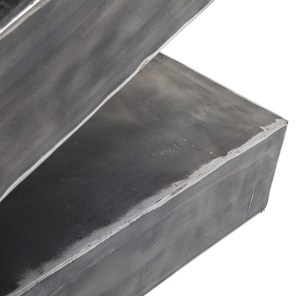Grey Steel Z Console Table