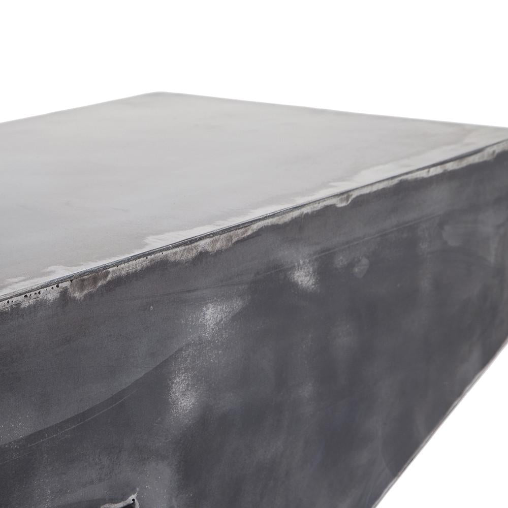 Grey Steel Z Console Table