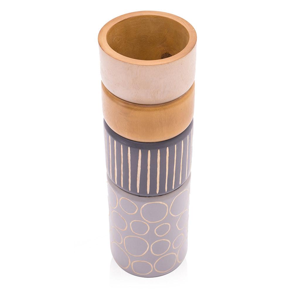 Purple Terracotta Patterned Vase (A+D)