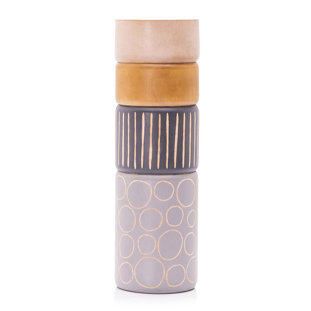 Purple Terracotta Patterned Vase (A+D)