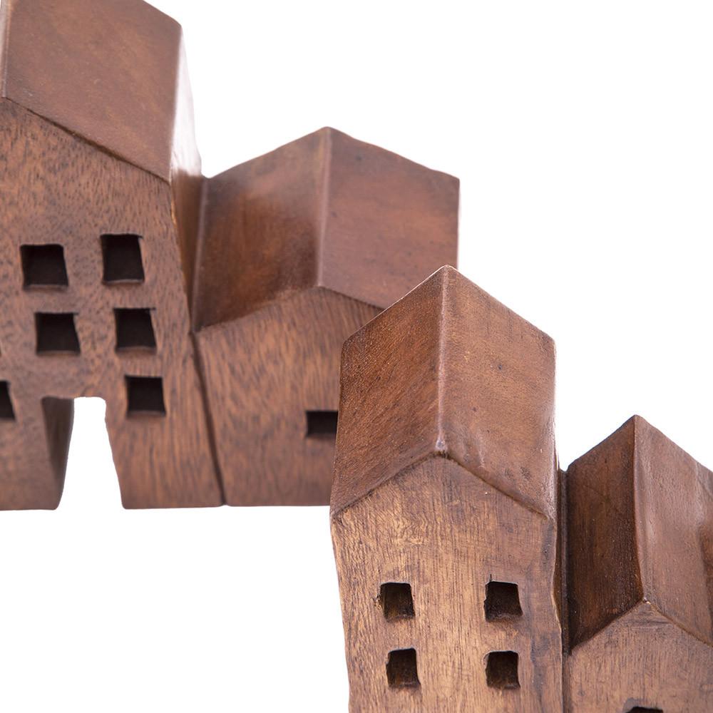 Wood Dark House Two Part Sculpture (A+D)
