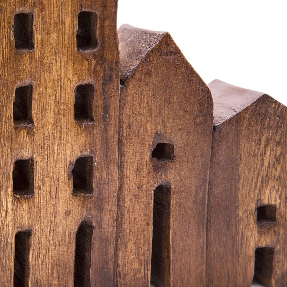 Wood Dark House Two Part Sculpture (A+D)