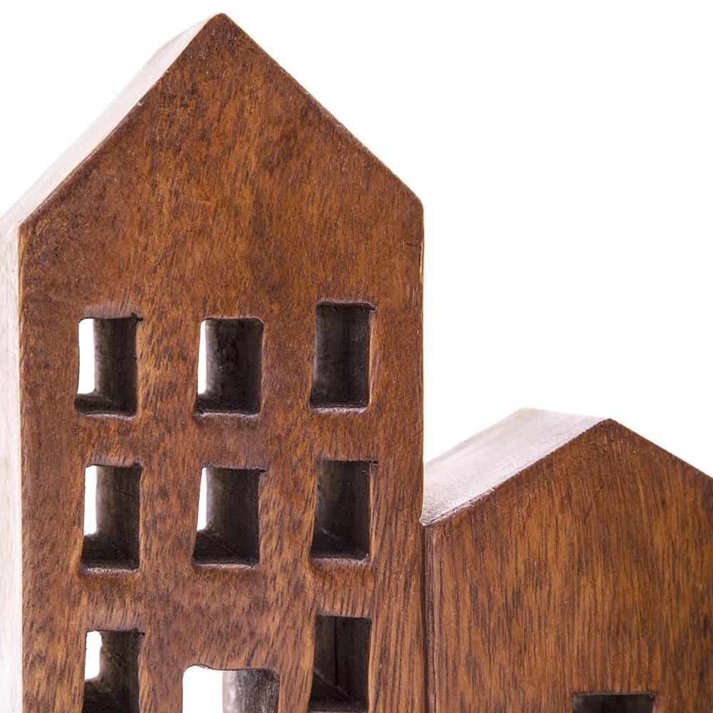 Wood Dark House Two Part Sculpture (A+D)