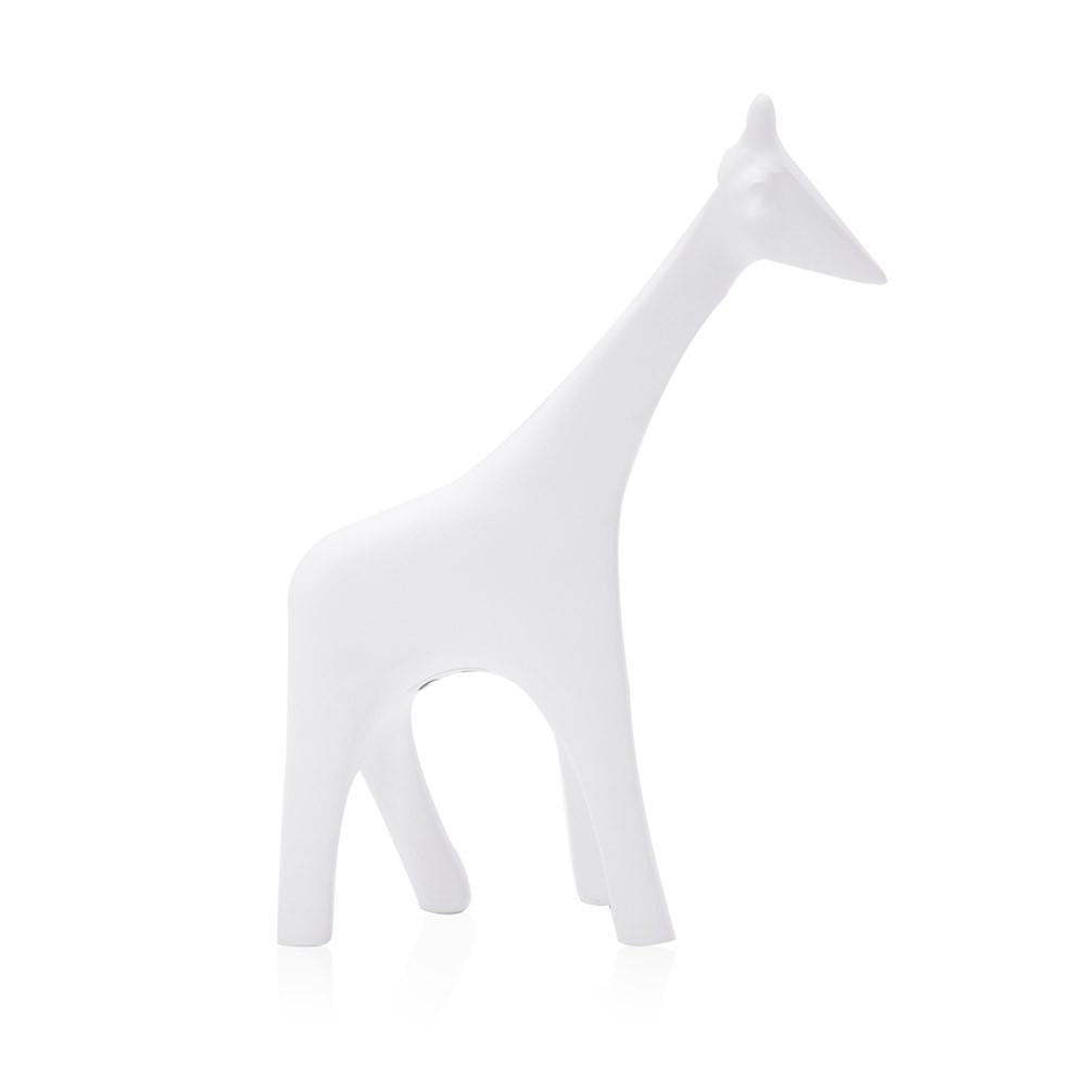 White Ceramic Animal Giraffe Sculpture (A+D)