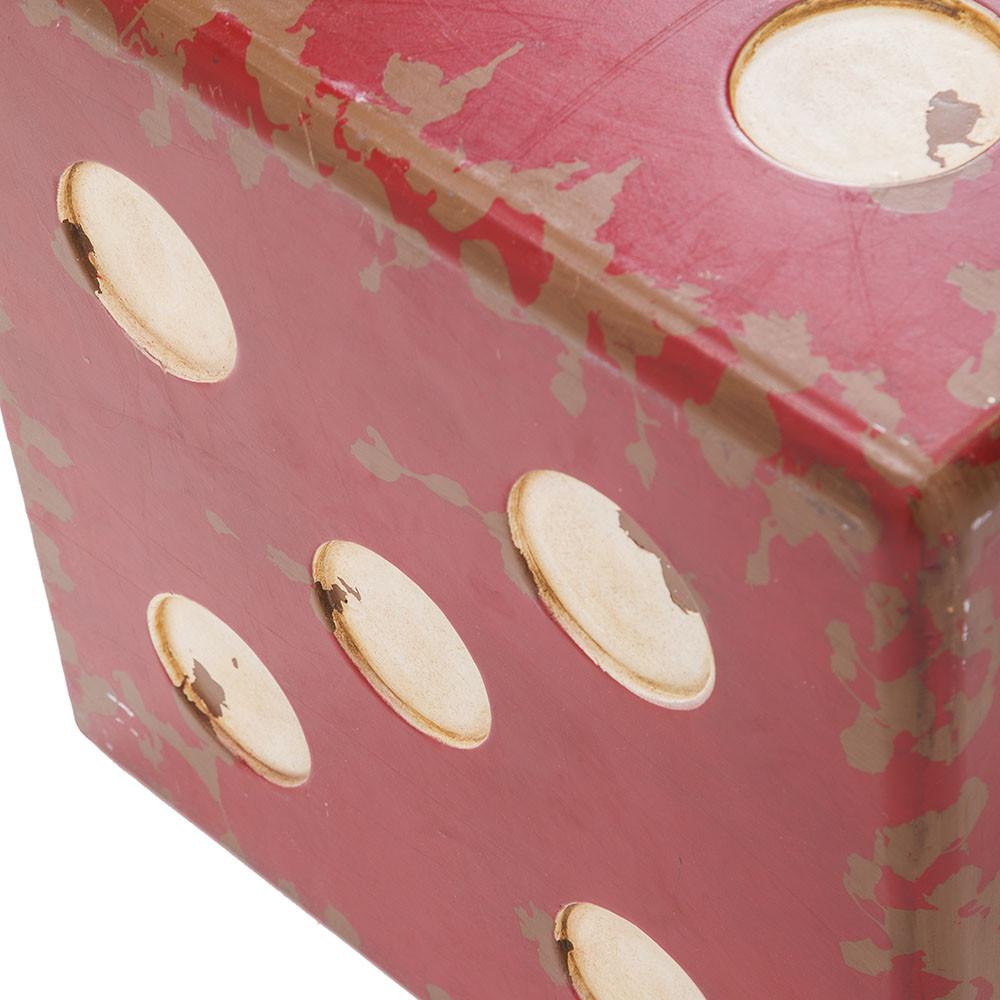 Oversized Painted Dice Sculpture - Side Table