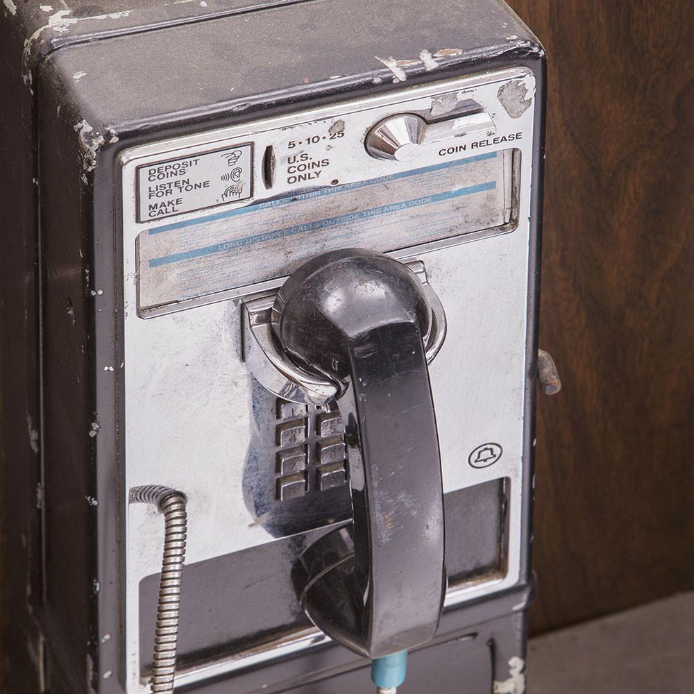 Payphone with Wood Wall Cubby Booth