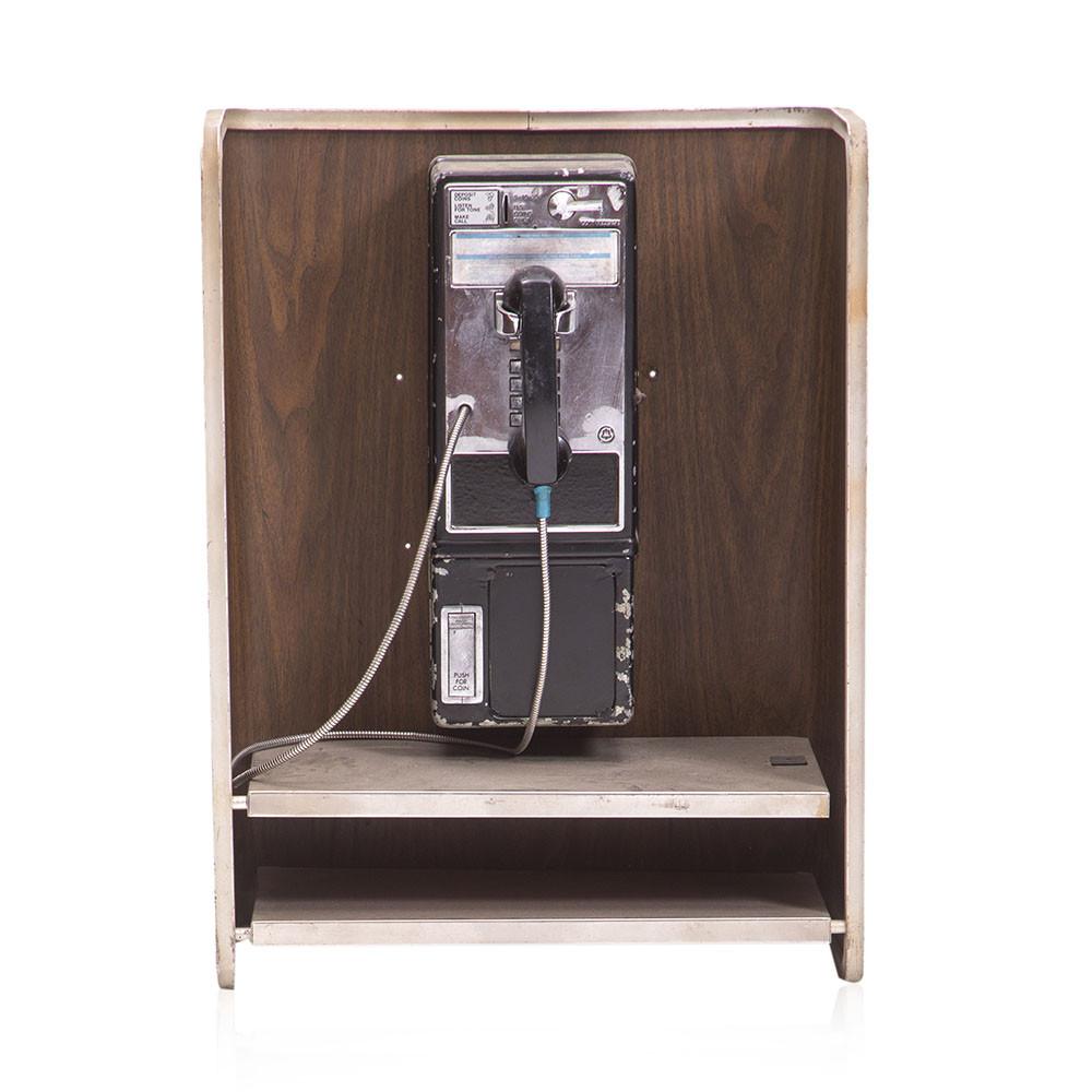 Payphone with Wood Wall Cubby Booth