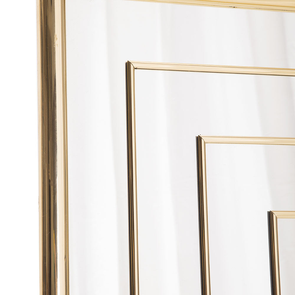 Gold Deco Squares Mirror