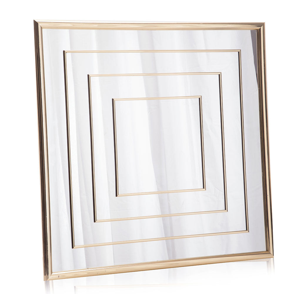 Gold Deco Squares Mirror