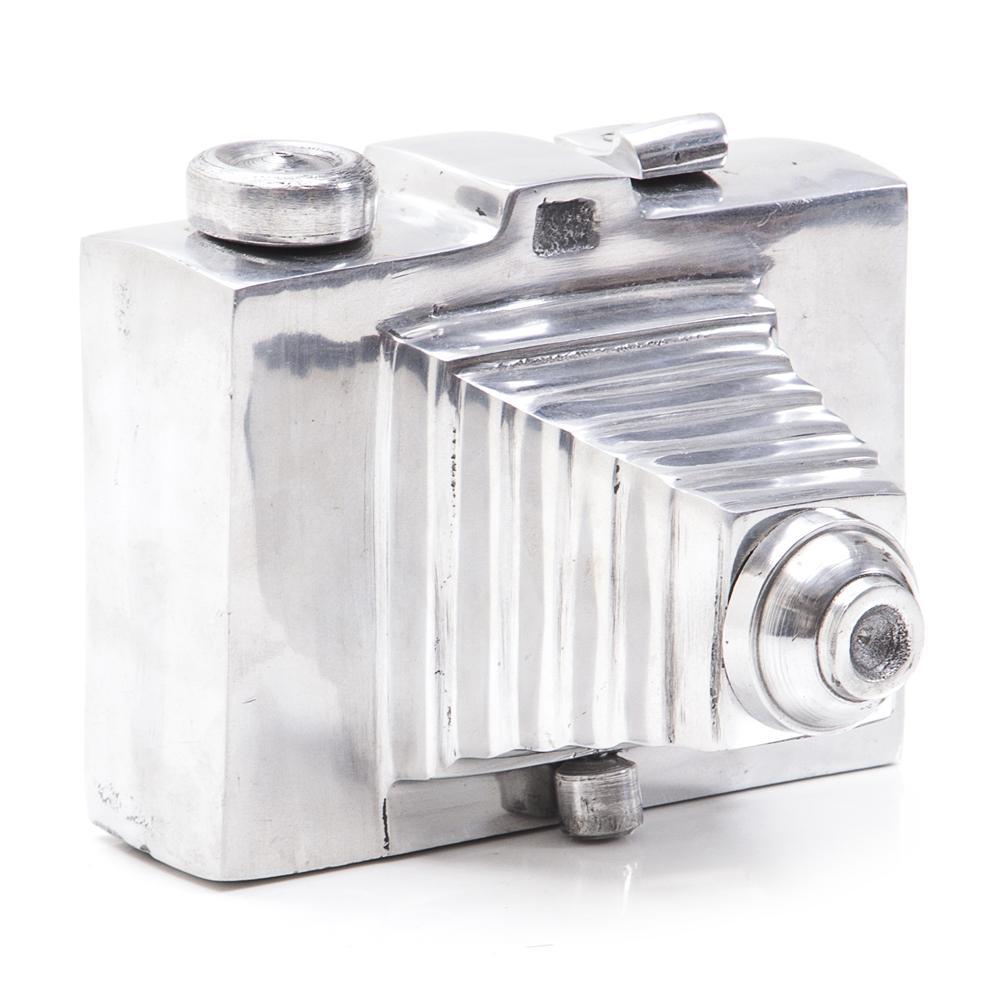 Silver Aluminum Camera Sculpture