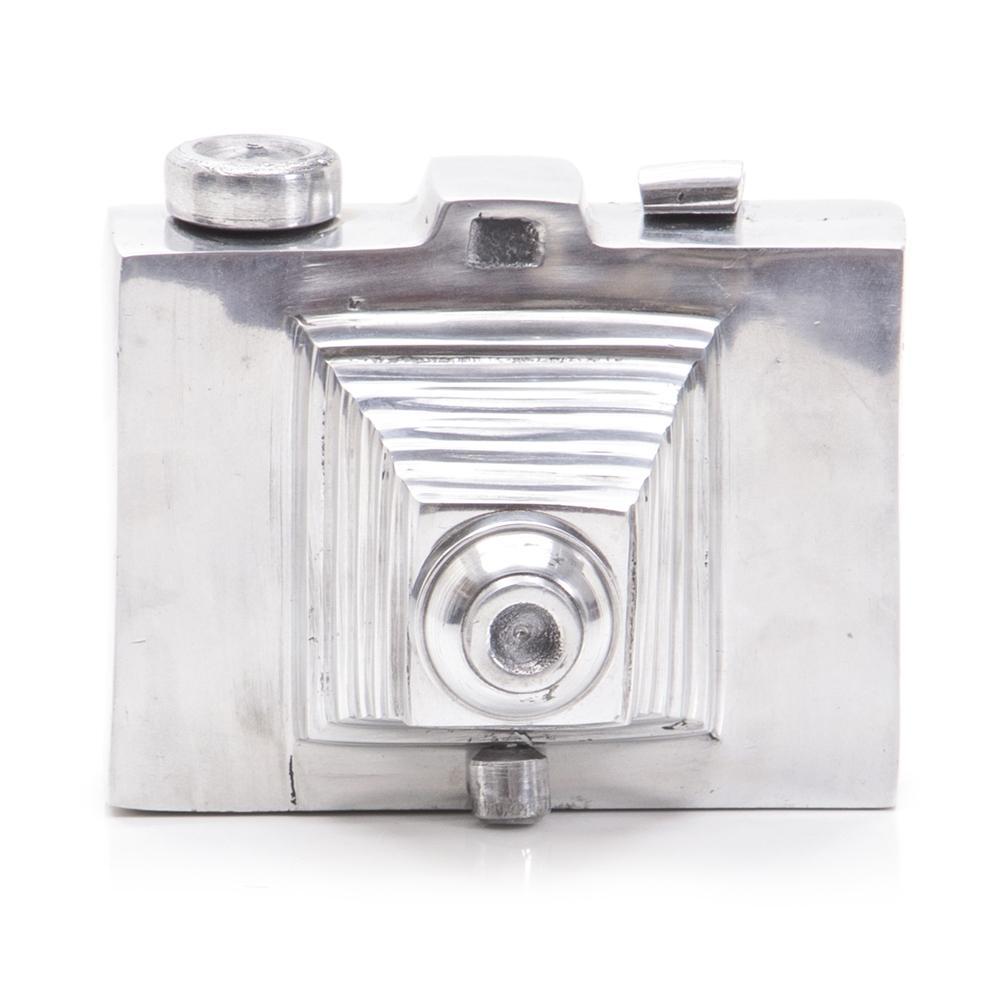 Silver Aluminum Camera Sculpture