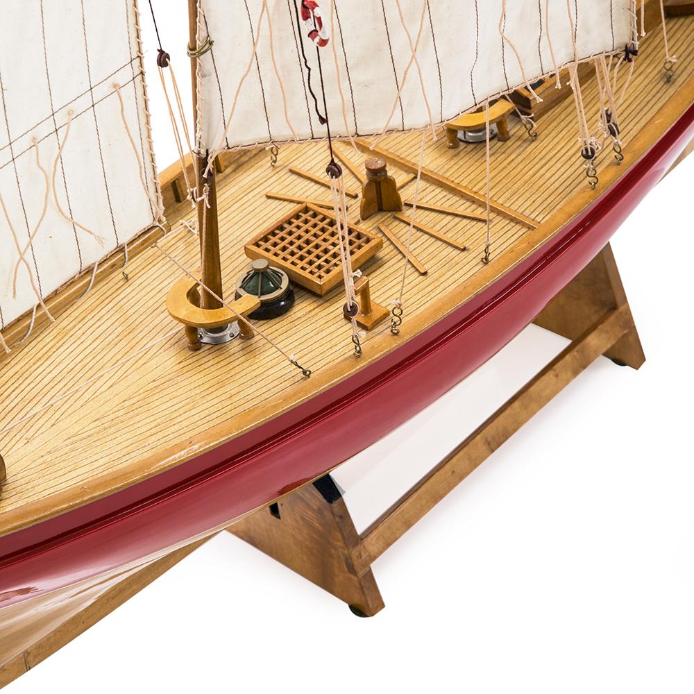 Red Painted Model Ship
